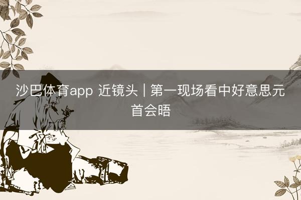 沙巴体育app 近镜头 | 第一现场看中好意思元首会晤
