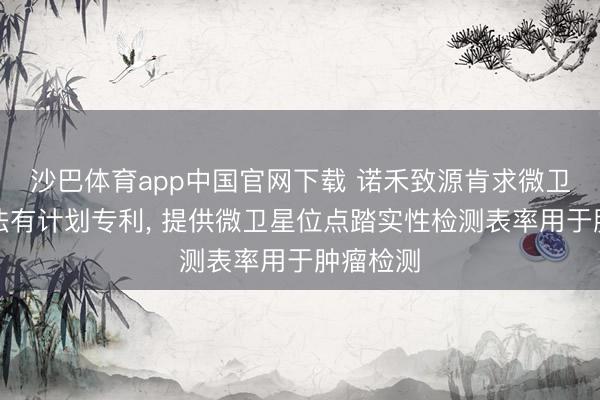 沙巴体育app中国官网下载 诺禾致源肯求微卫星检测法有计划专利, 提供微卫星位点踏实性检测表率用于肿瘤检测